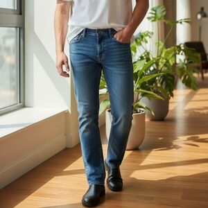 EUC Zegna Sport Size 38" Comfort Blue Denim 9,5 oz Blue Jeans!!